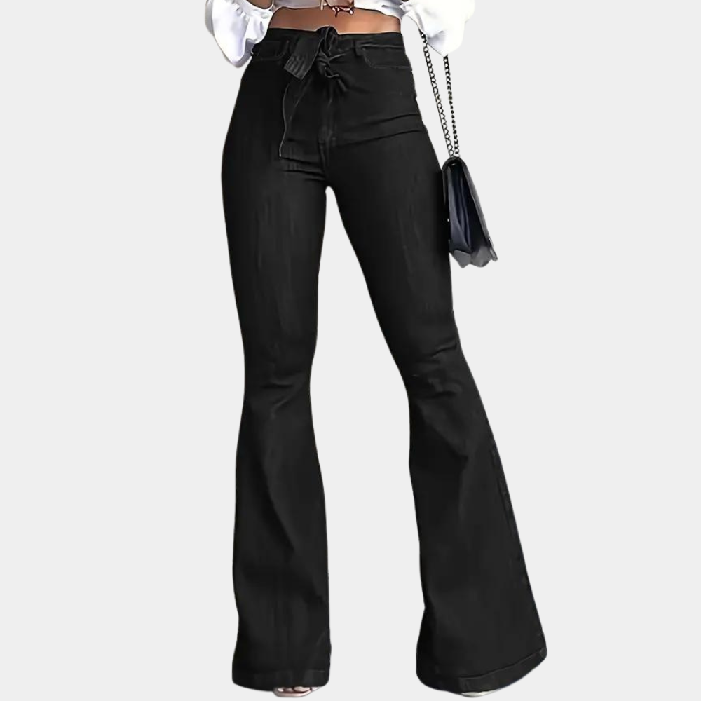 Elegante damesbroek met hoge taille - Terza flared style
