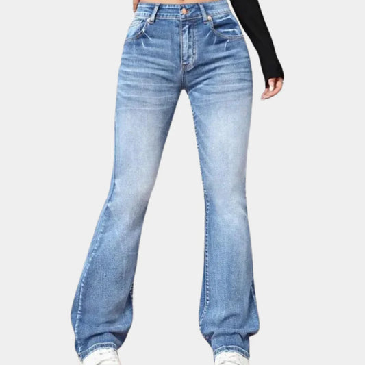 Lia - flare broek voor dames met een hoge taille