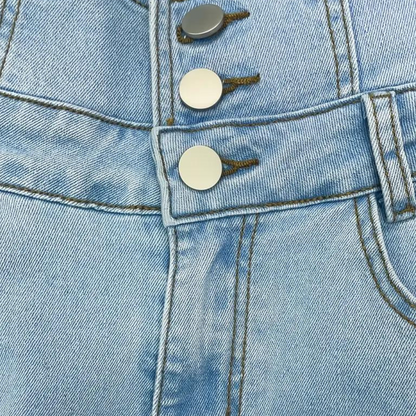 Trendy gescheurde jeans met hoge taille voor dames - Elizabete collection