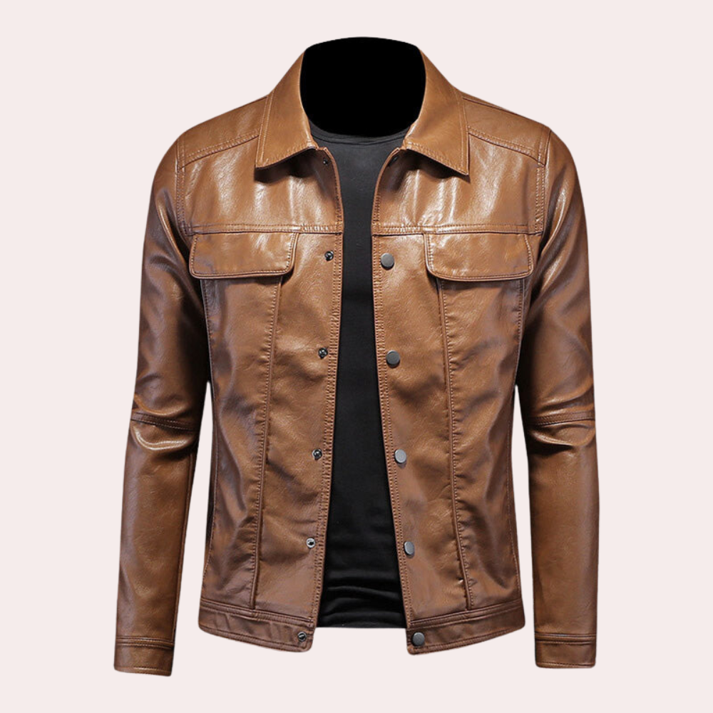 Stijlvol - modern bikerjack voor heren