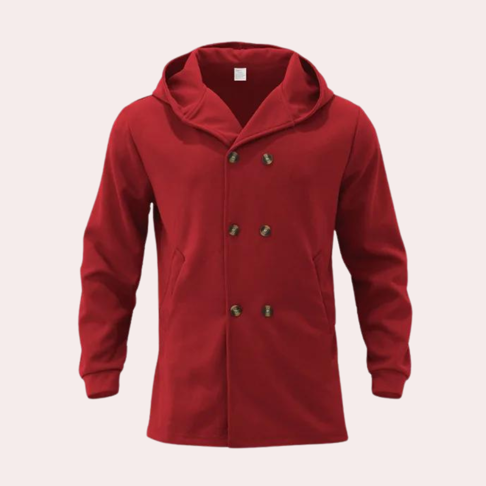 Stijlvolle trenchcoat voor heren met een praktische capuchon voor een casual look