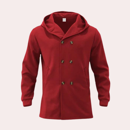 Stijlvolle trenchcoat voor heren met een praktische capuchon voor een casual look