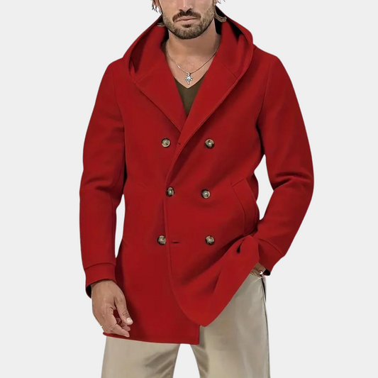 Stijlvolle trenchcoat voor heren met een praktische capuchon voor een casual look