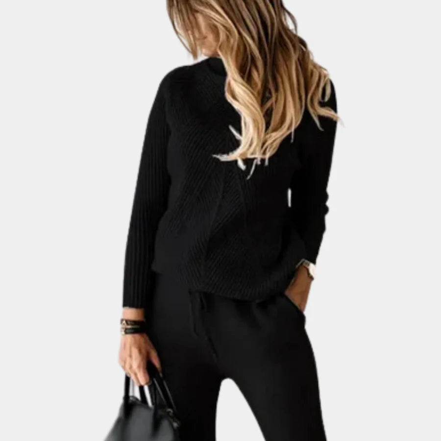 Chique 2-delige gebreide damesoutfit