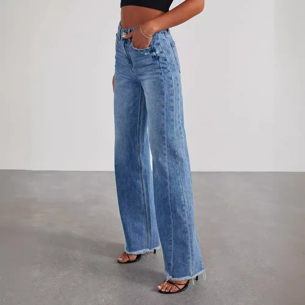 Stijlvolle casual jeans met een hoge taille voor dames