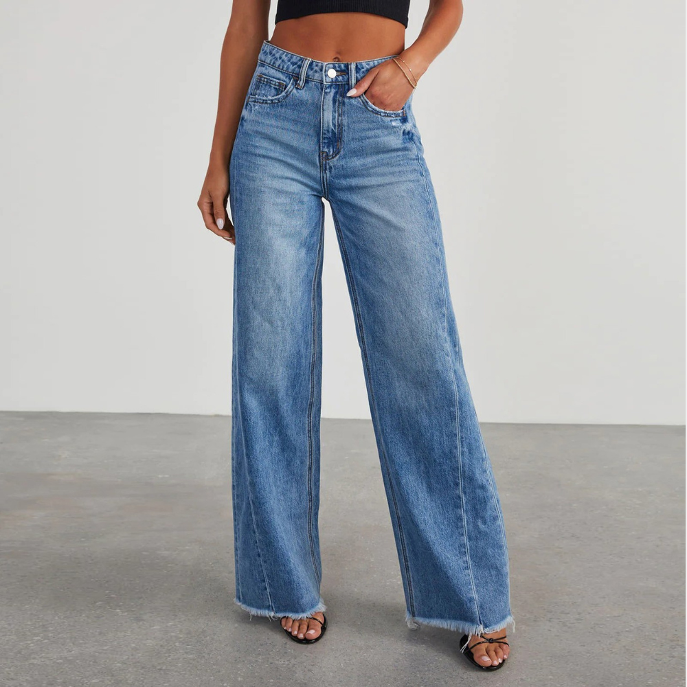 Stijlvolle casual jeans met een hoge taille voor dames