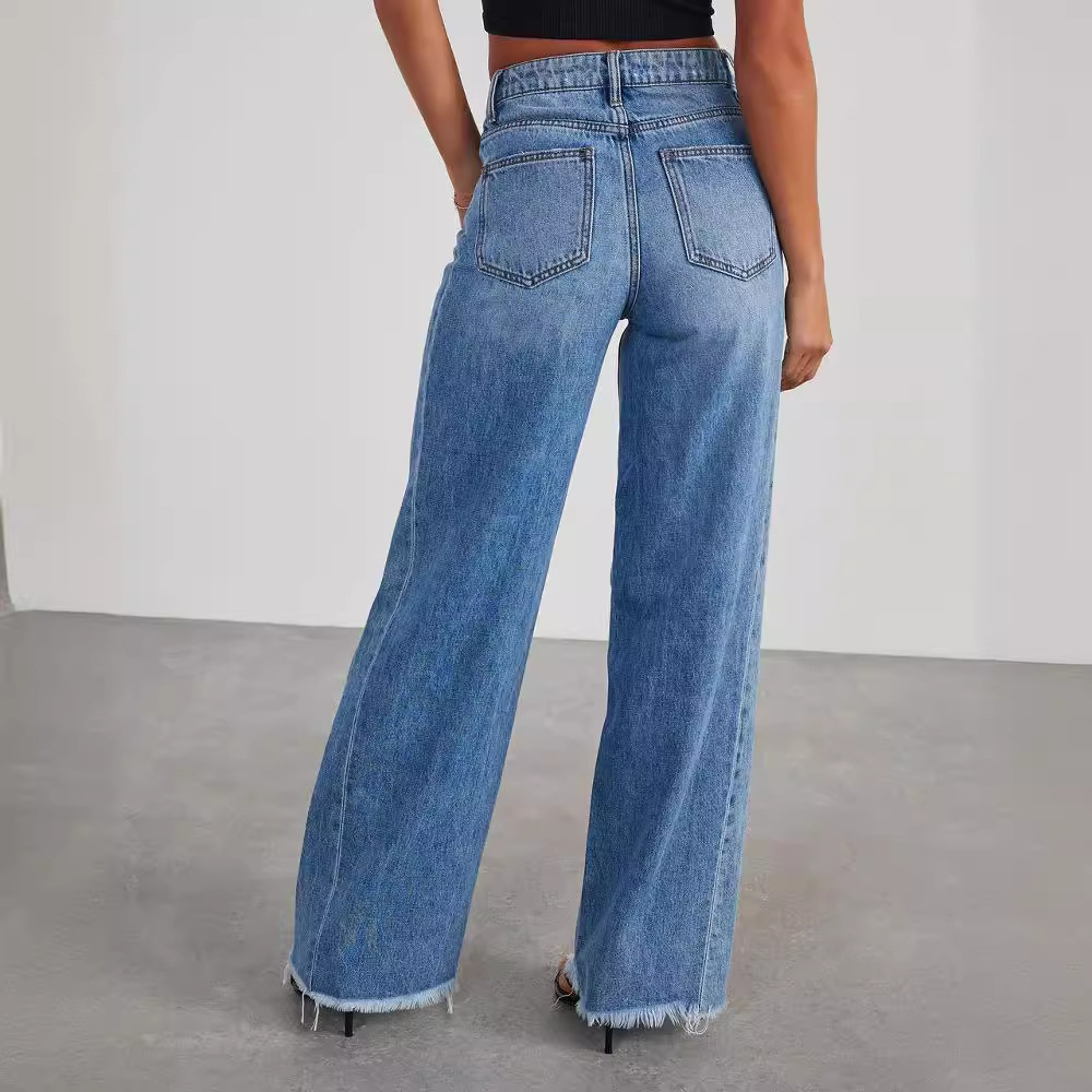Stijlvolle casual jeans met een hoge taille voor dames