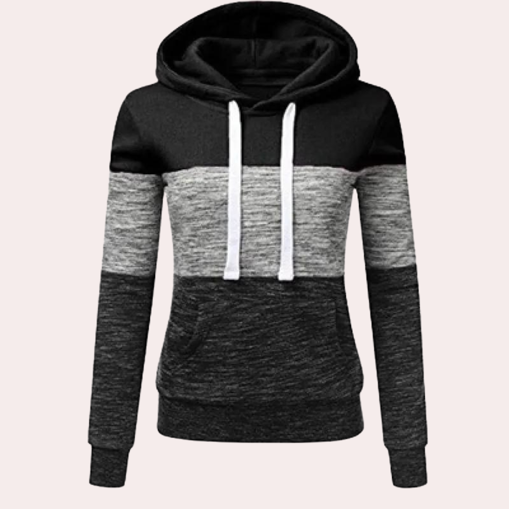 Siobhan - knusse meerkleurige hoodie voor dames
