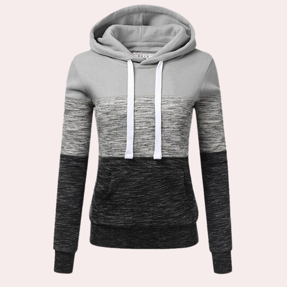 Siobhan - knusse meerkleurige hoodie voor dames