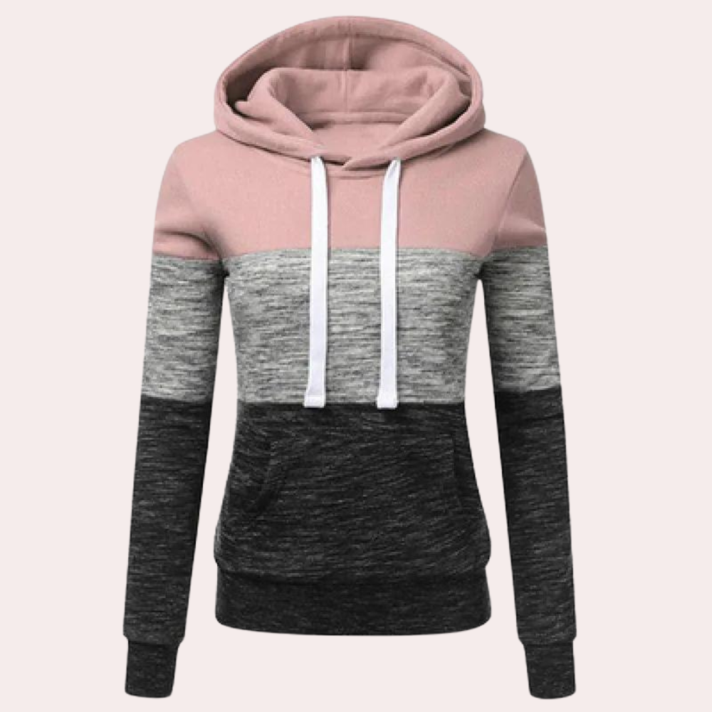 Siobhan - knusse meerkleurige hoodie voor dames