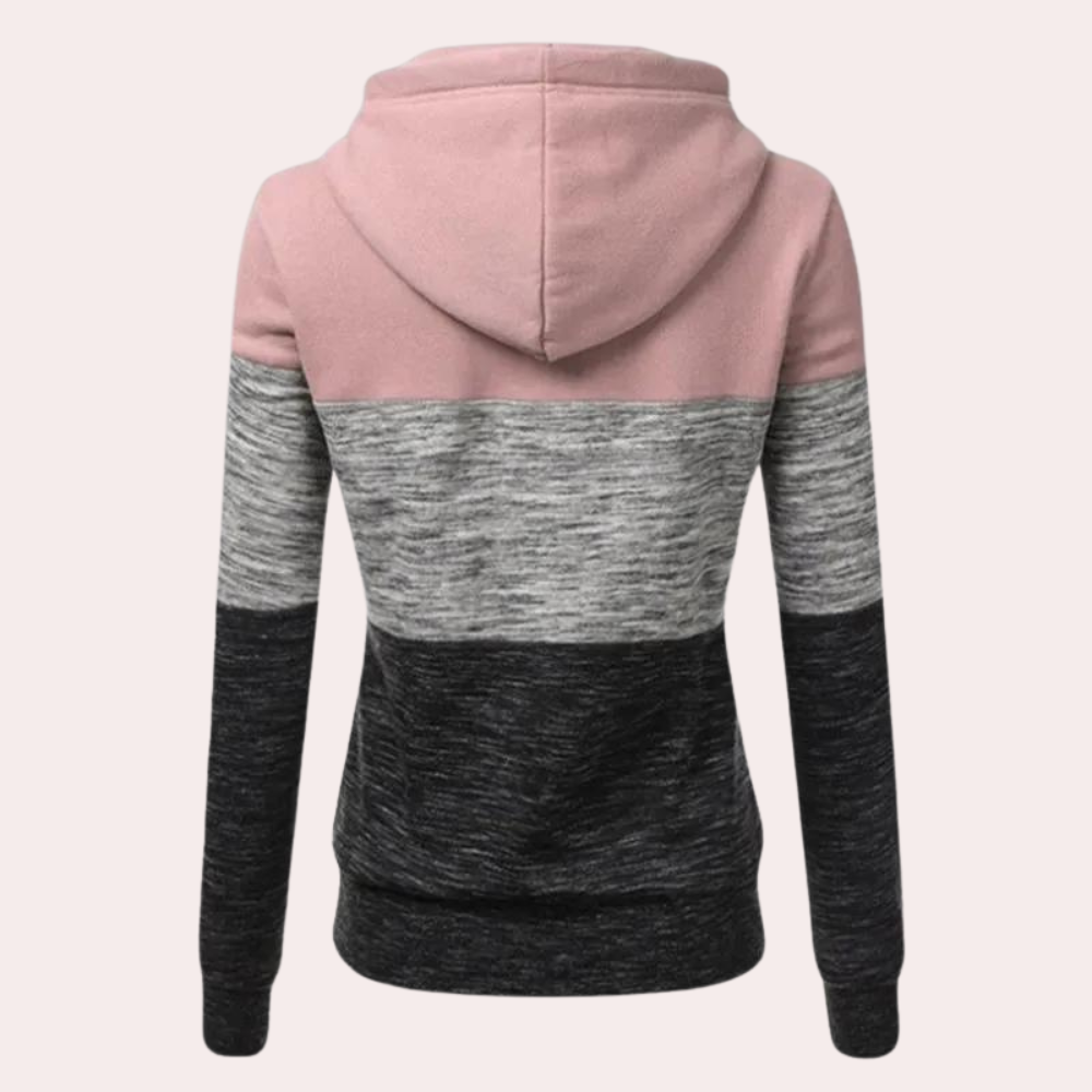 Siobhan - knusse meerkleurige hoodie voor dames