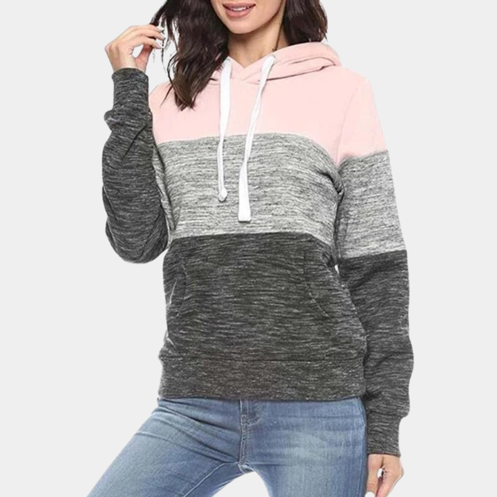 Siobhan - knusse meerkleurige hoodie voor dames