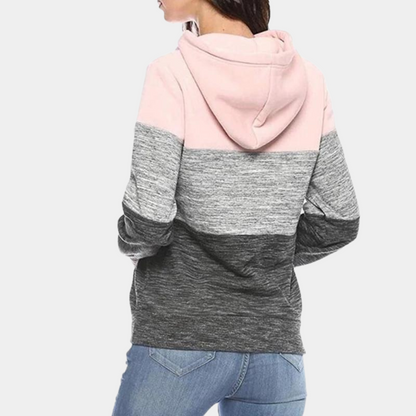 Siobhan - knusse meerkleurige hoodie voor dames