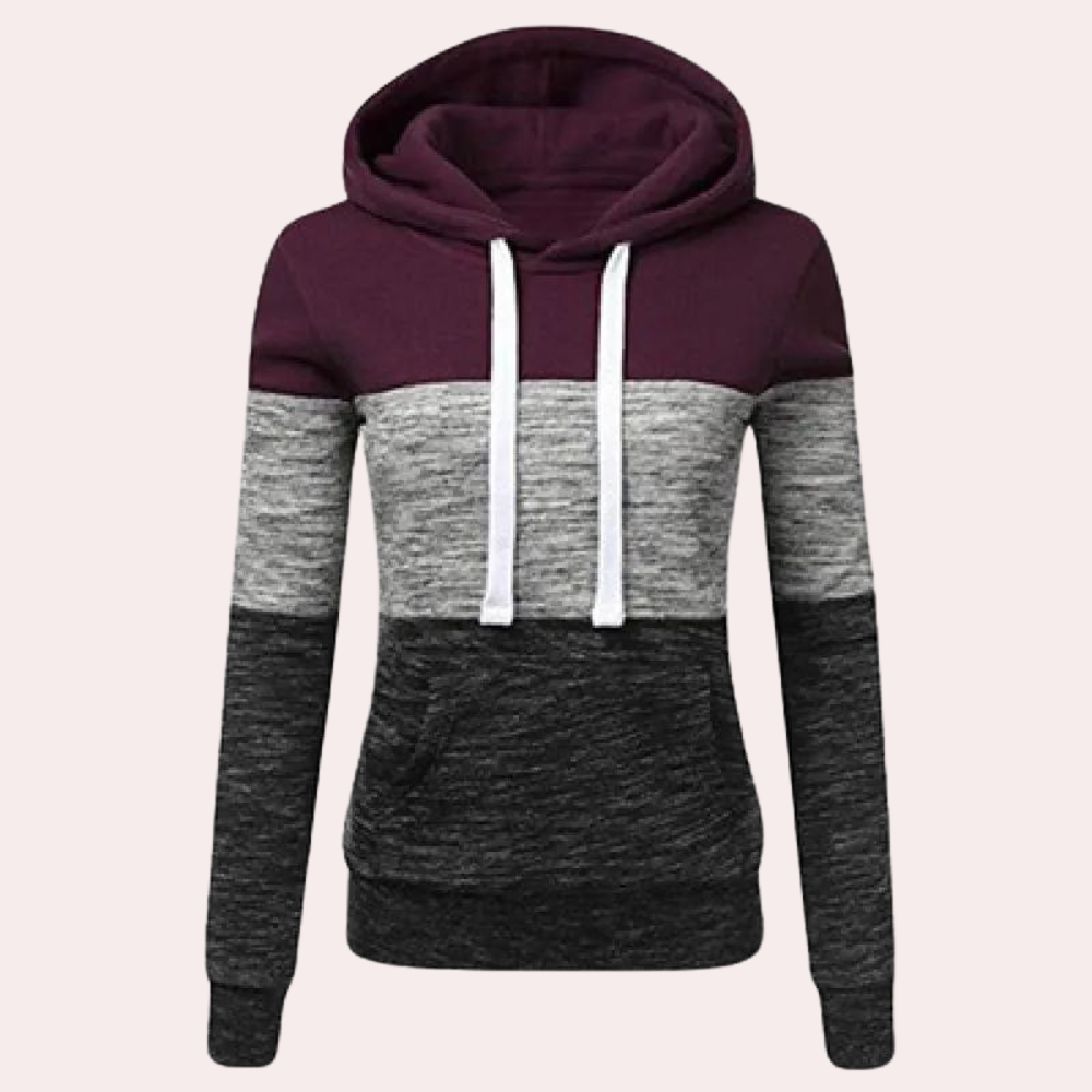 Siobhan - knusse meerkleurige hoodie voor dames
