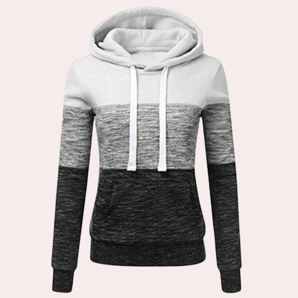 Siobhan - knusse meerkleurige hoodie voor dames