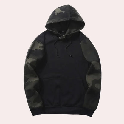 Fritz - stijlvol herensweatshirt met capuchon en camouflagepatroon