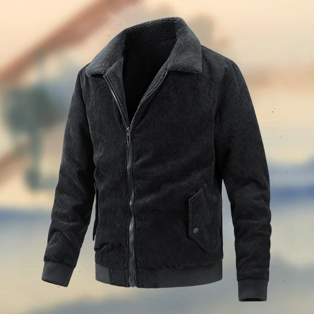 Elegante corduroy herenjas voor optimaal comfort