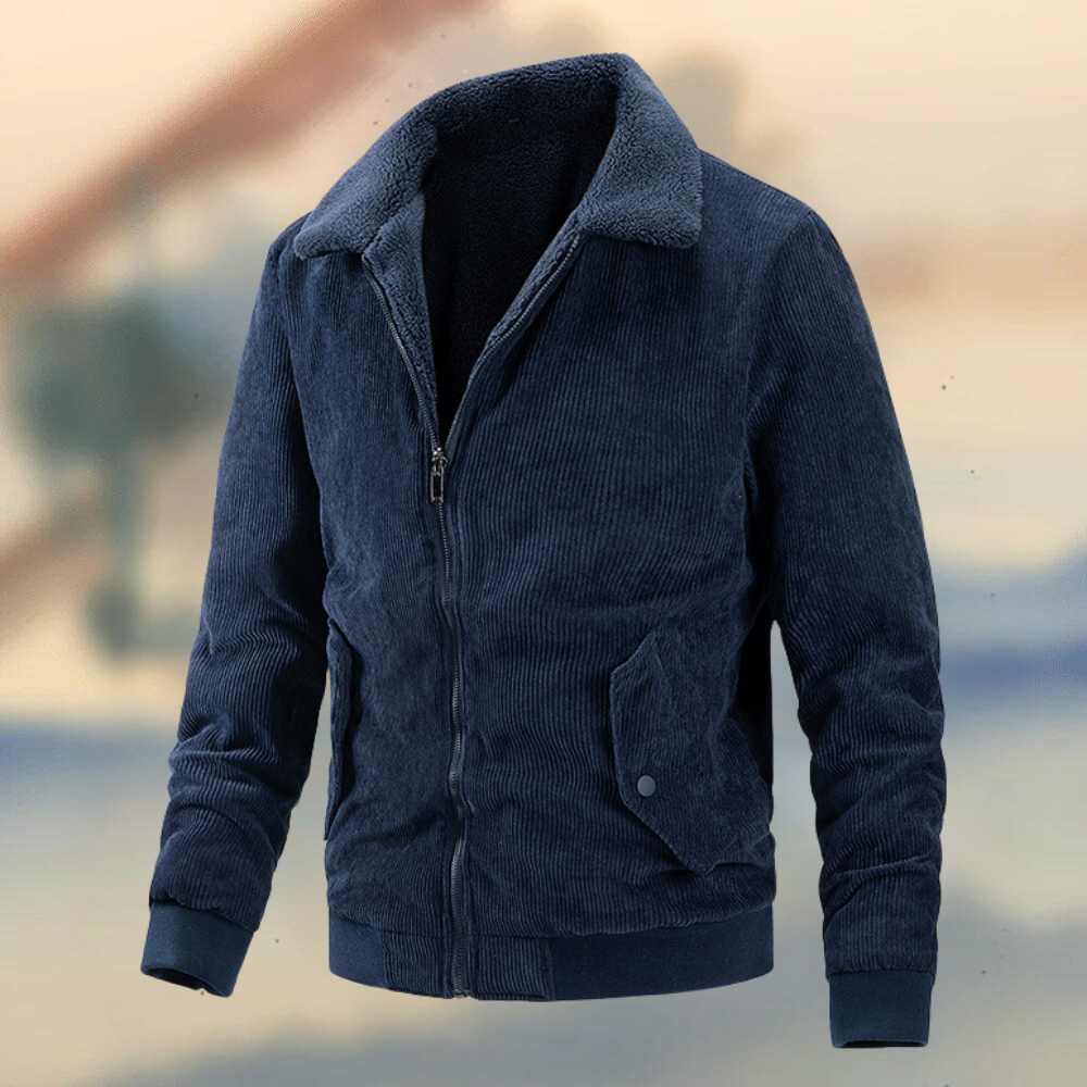 Elegante corduroy herenjas voor optimaal comfort