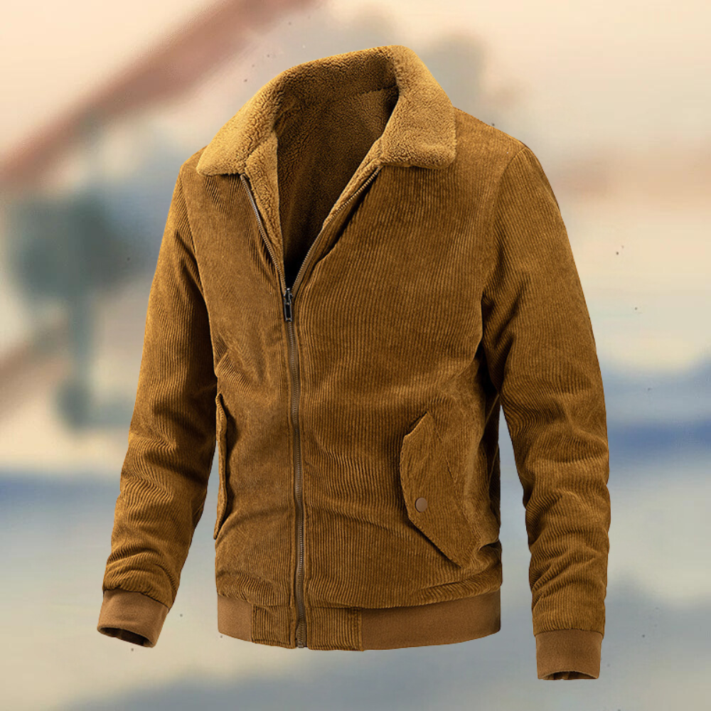 Elegante corduroy herenjas voor optimaal comfort