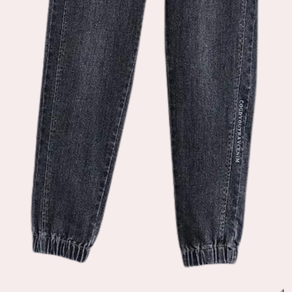 Lucrezia - trendy, casual damesjeans met verstelbaar taillekoord voor een perfecte pasvorm