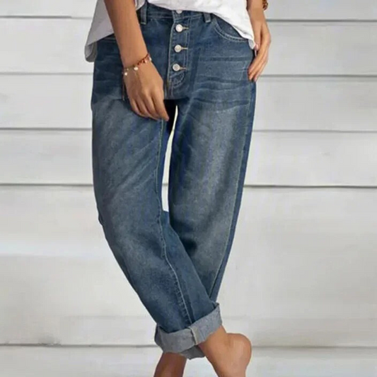 Elegante jeans met hoge taille voor dames - Mihai collection