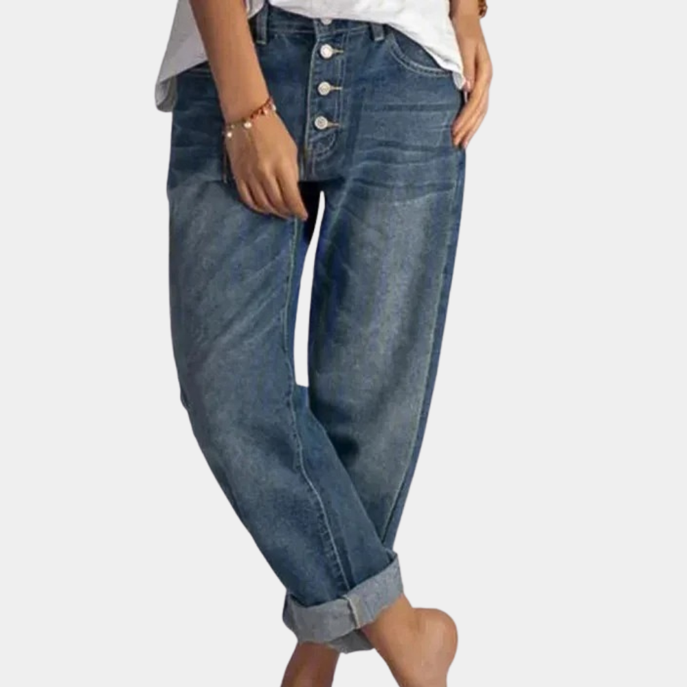 Elegante jeans met hoge taille voor dames - Mihai collection