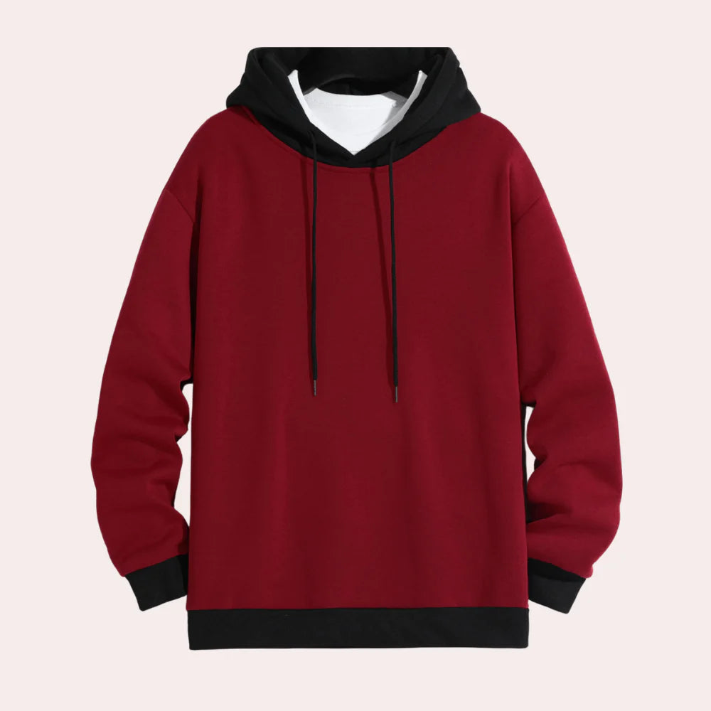 Dimitris - casual herenhoodie met trekkoord