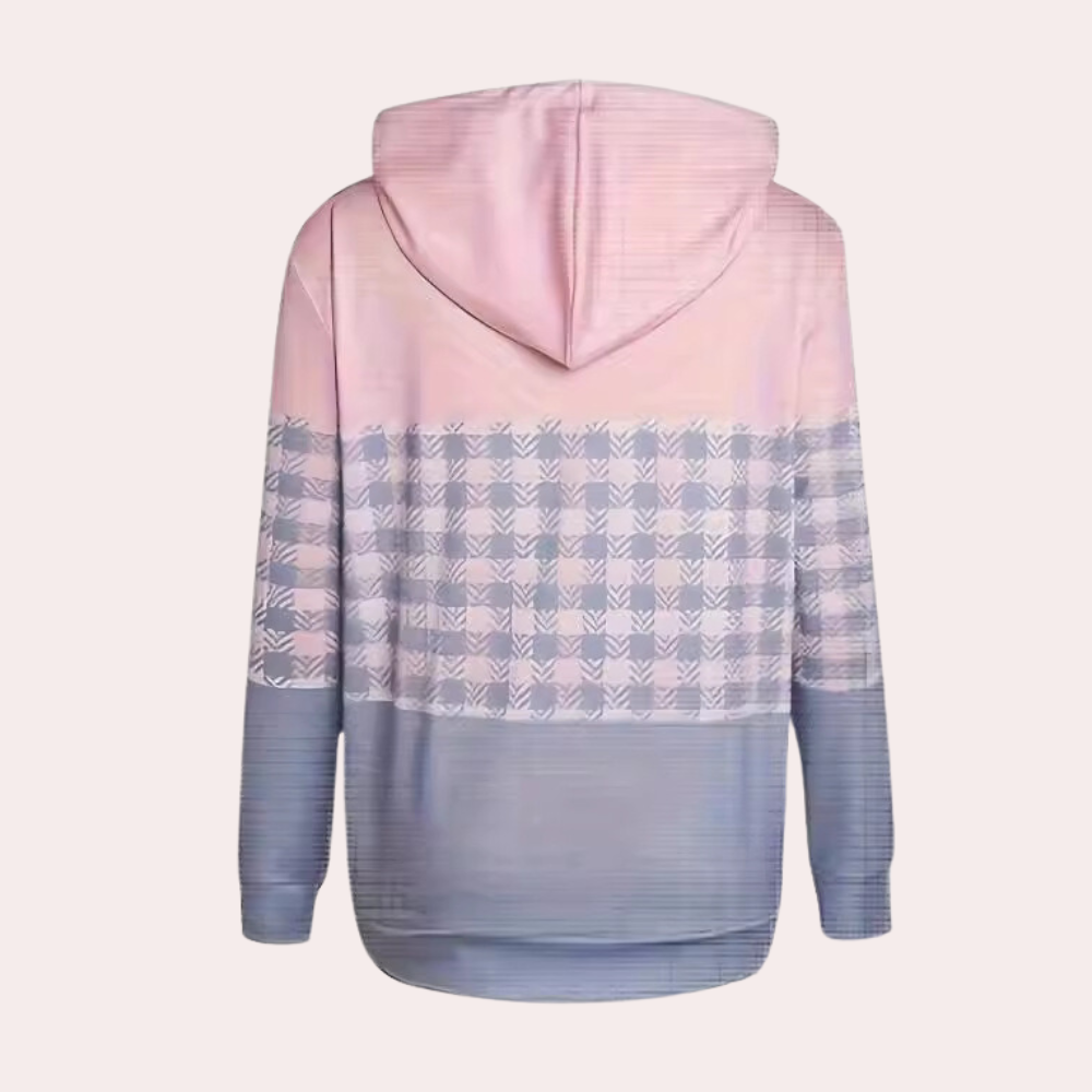 Emmanuelle - modieus en comfortabel geruit sweatshirt voor dames