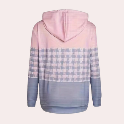 Emmanuelle - modieus en comfortabel geruit sweatshirt voor dames