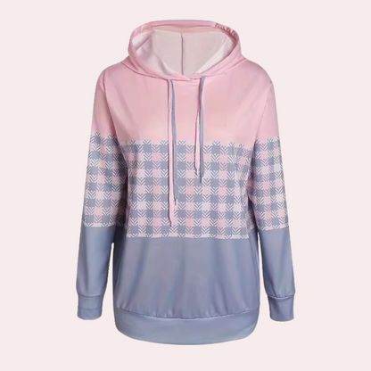 Emmanuelle - modieus en comfortabel geruit sweatshirt voor dames