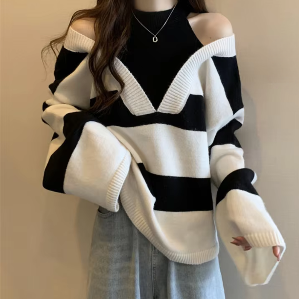 Portia - elegante trui met koude schouders voor dames