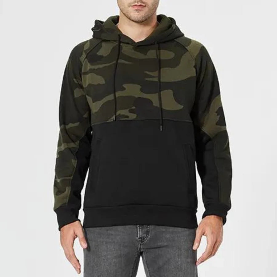 Costas - camouflage hoodie voor heren met steekzakken