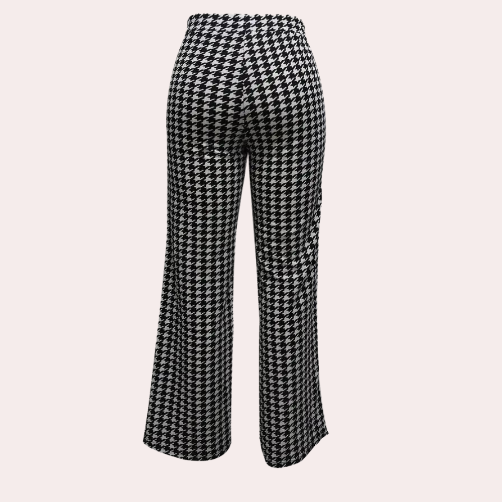 Zahara - stijlvolle pied-de-poule broek voor dames met een tijdloos design