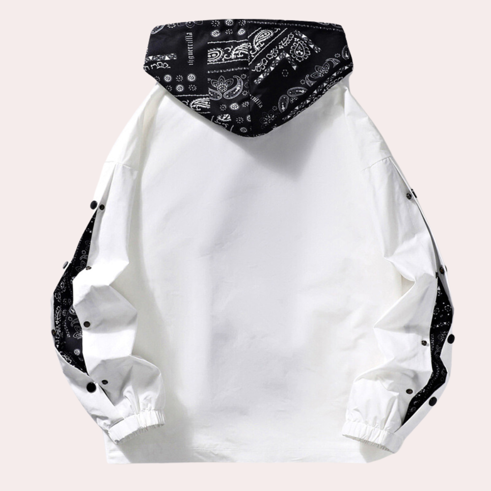 Vallois - herenjack met capuchon en bedrukte voering