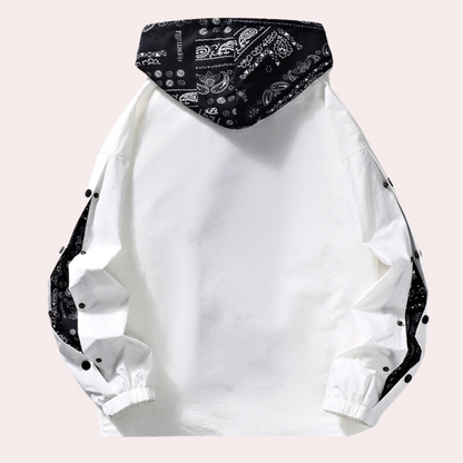 Vallois - herenjack met capuchon en bedrukte voering