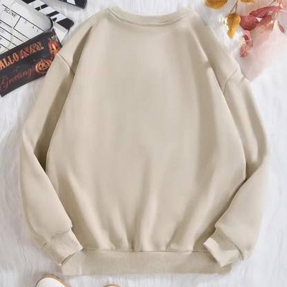 Kinga - vrouwelijk halloween-sweatshirt met enge hondenprint