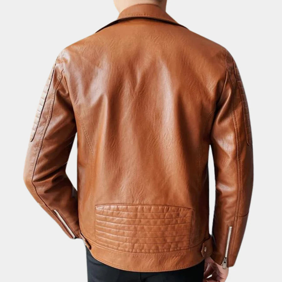 Stijlvol modern heren bikerjack met ritssluiting, perfect voor elke gelegenheid