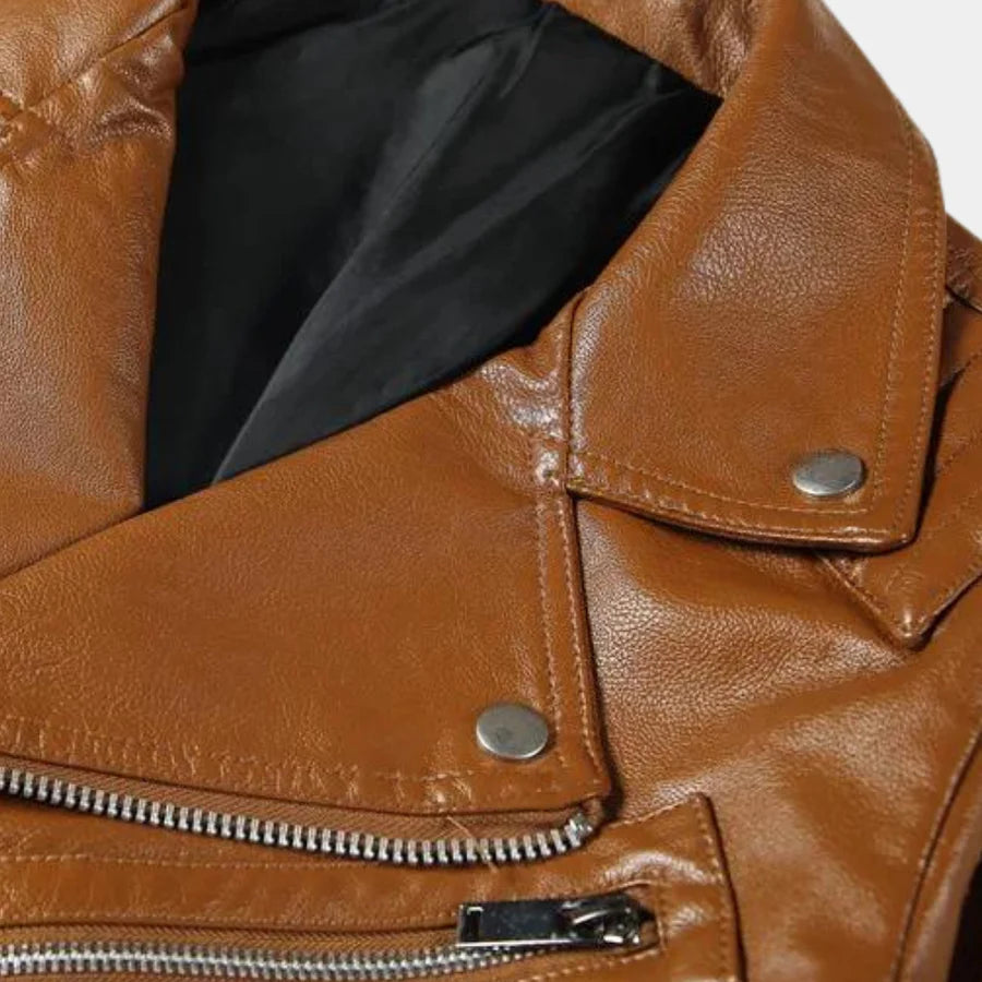 Stijlvol modern heren bikerjack met ritssluiting, perfect voor elke gelegenheid