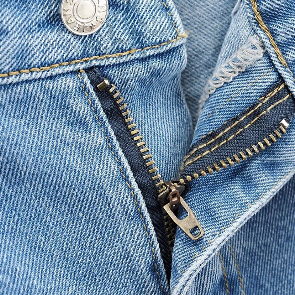 Mailani - trendy denim cargo broek voor dames