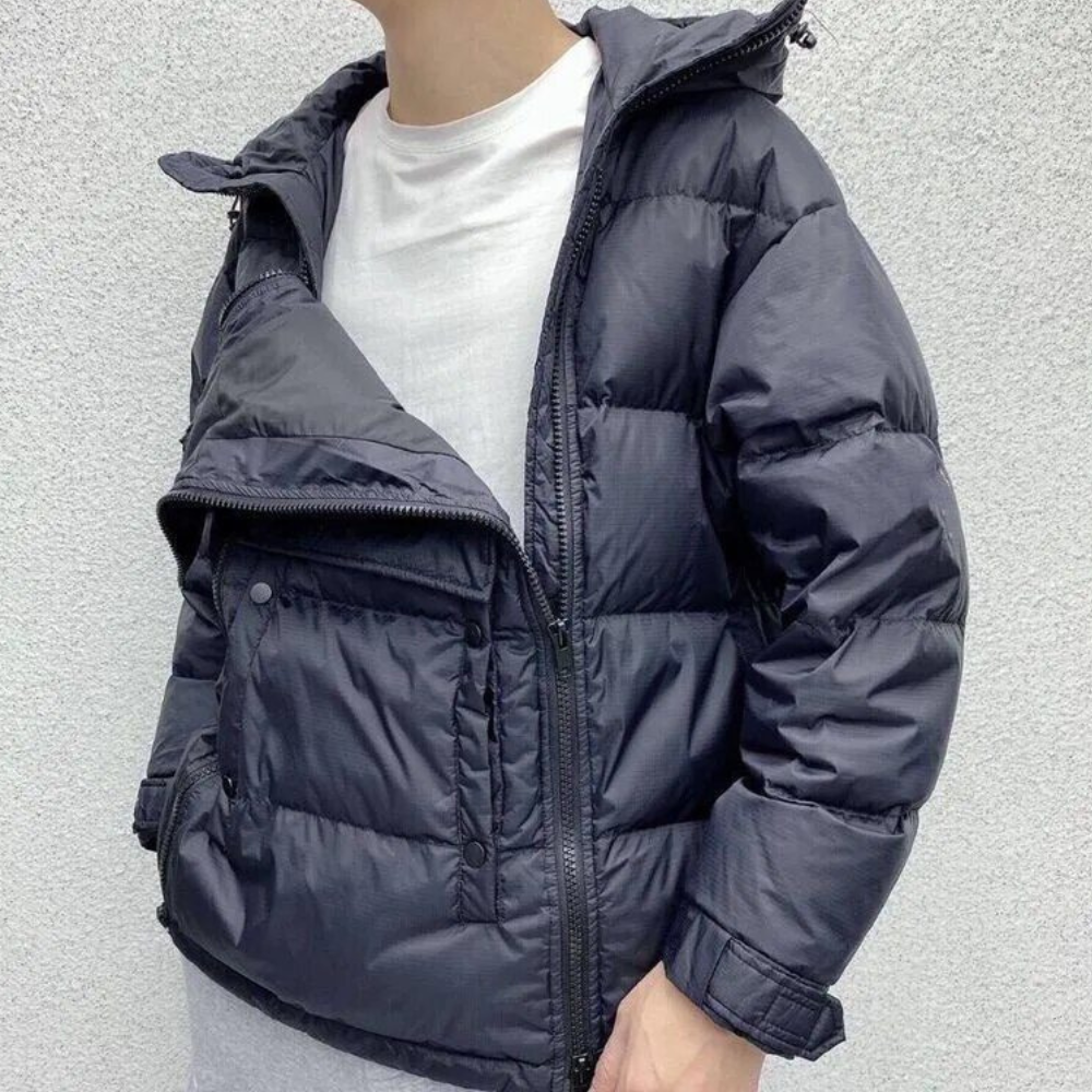 Stijlvol herencomfortjack met gewatteerd design