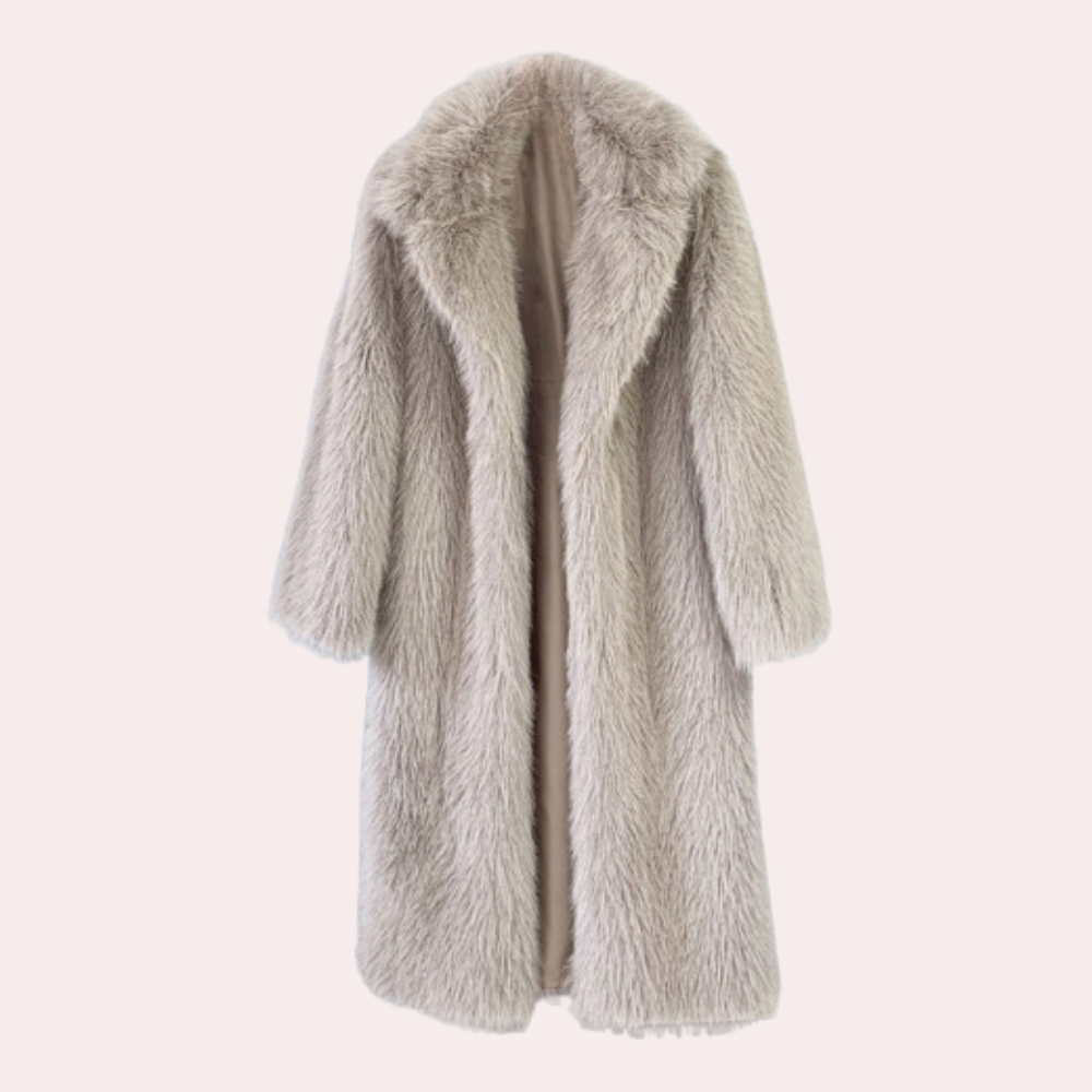 Tara - elegante pluchen winterjas voor dames