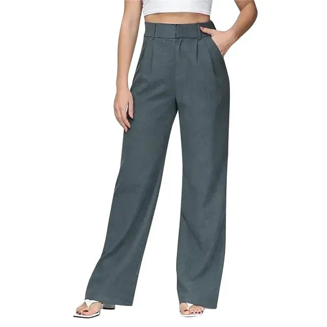 Waverly - broek met hoge taille en wijde pijpen