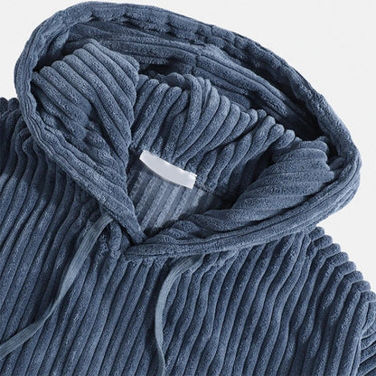 Geribde corduroy hoodie - zereno