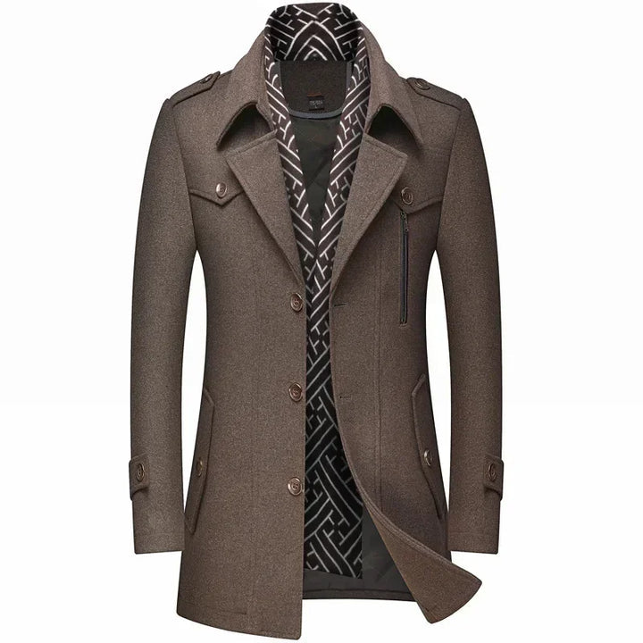 Warme winterjas voor heren elegant en functioneel