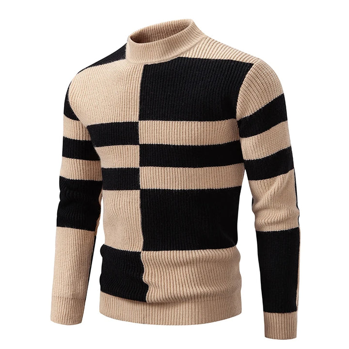 Comfortabele gebreide herentrui met ronde hals