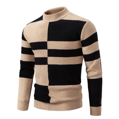 Comfortabele gebreide herentrui met ronde hals