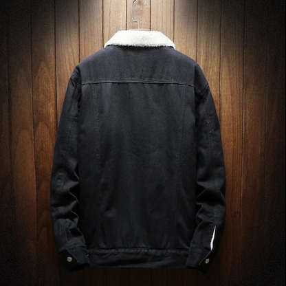 Essentials spijkerjasje | winterjas voor heren met fleecevoering