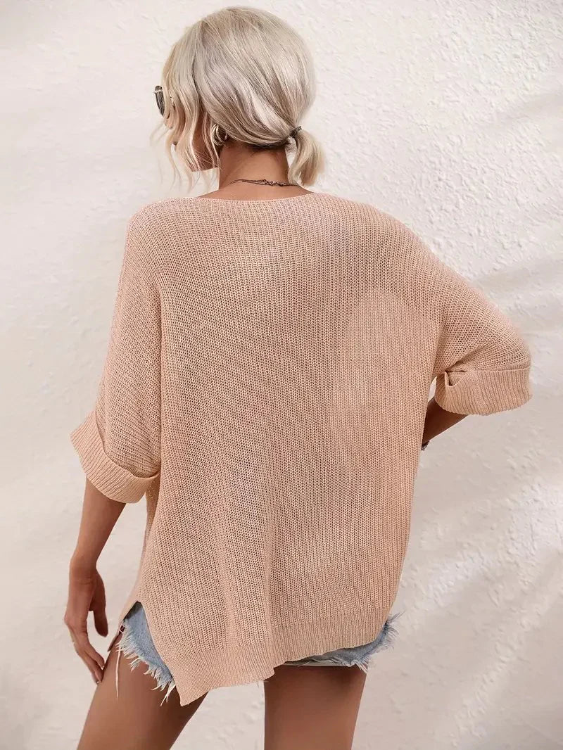 Gebreide blouse in oversized voor de zomer | Feline