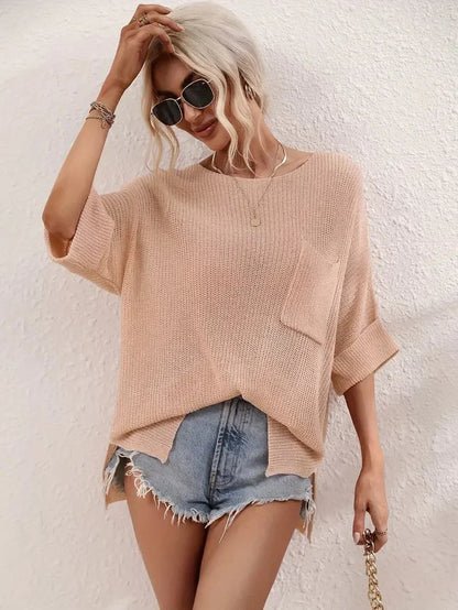 Gebreide blouse in oversized voor de zomer | Feline