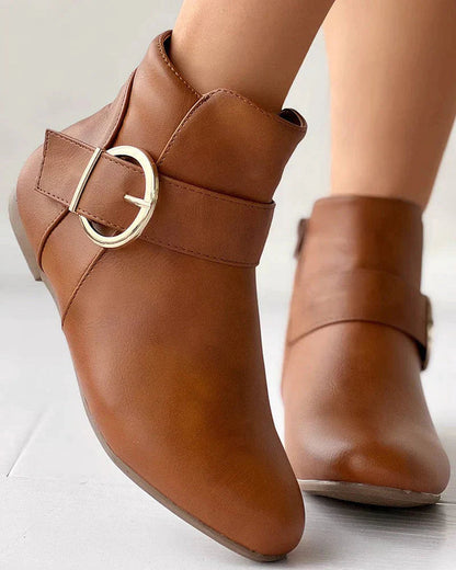 Liora – leren dameslaarzen met gesp